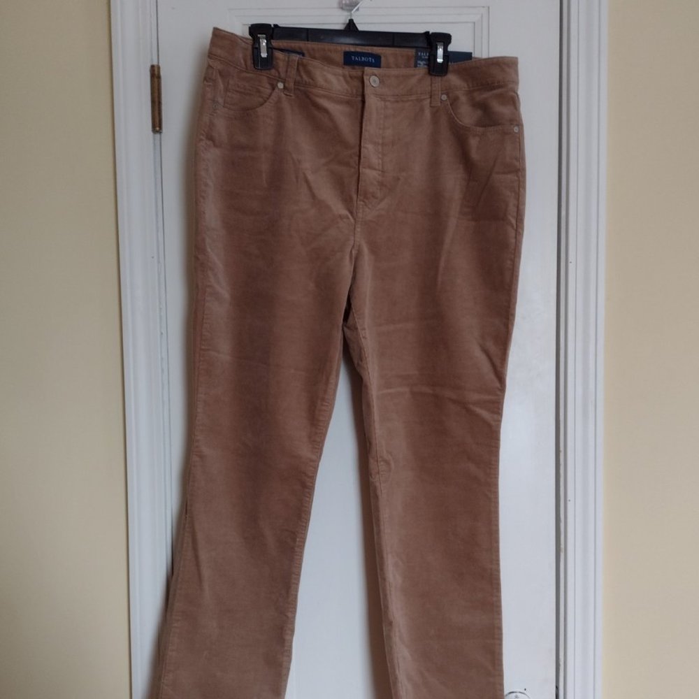 Talbots High Waisted Straight Leg Corduroy Pants